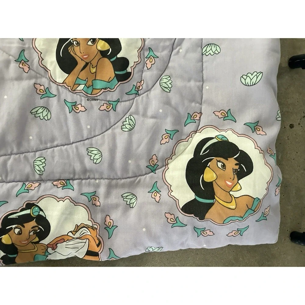 Vintage Disney Aladdin Jasmine & Rajah Full Comforter Fitted Sheet Pillowcases